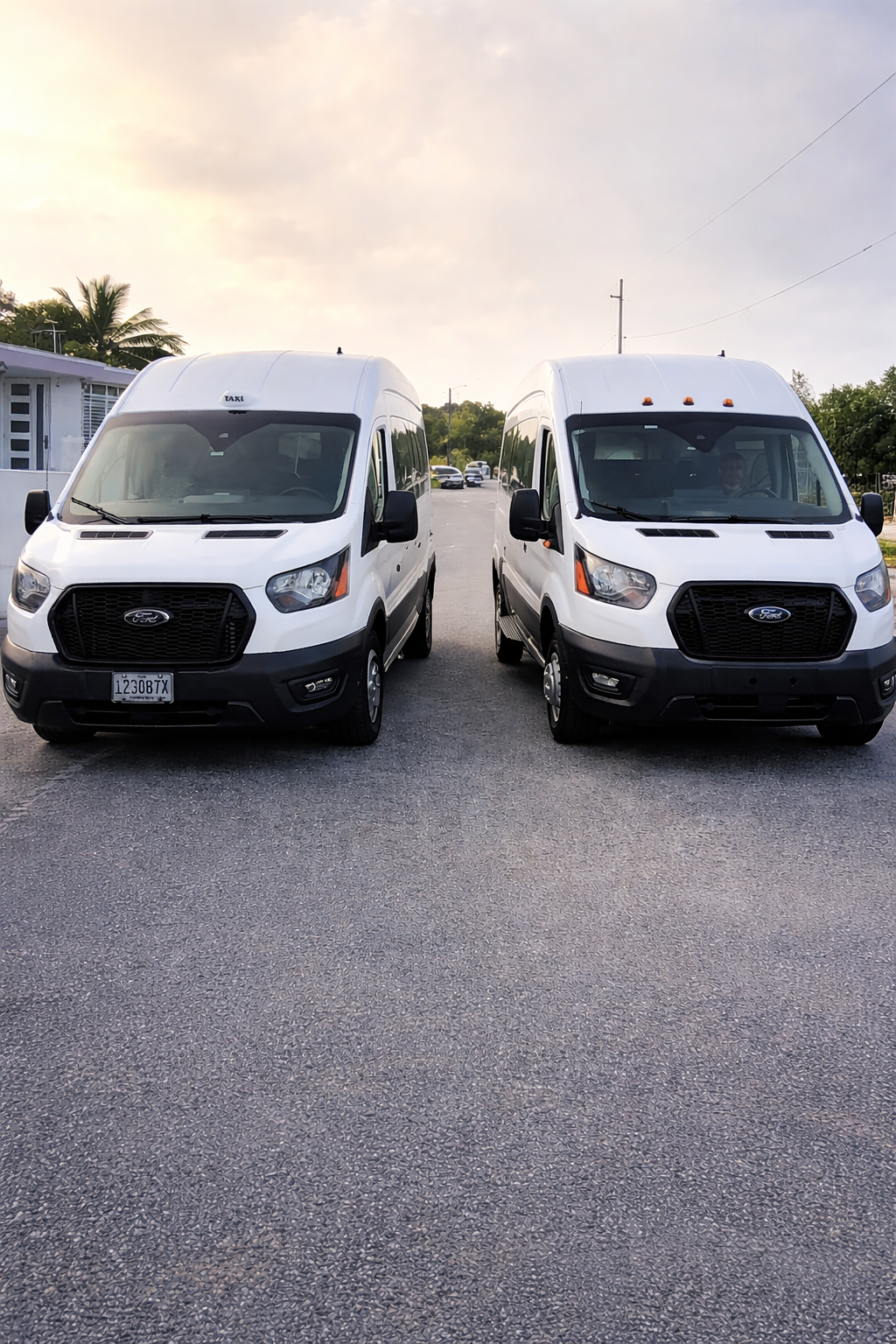 DP Transport passenger vans for airport transfers